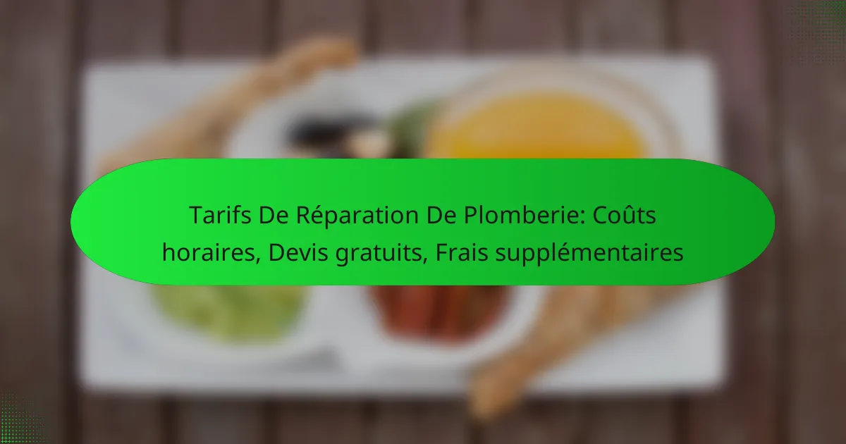 Tarifs De Réparation De Plomberie: Coûts horaires, Devis gratuits, Frais supplémentaires
